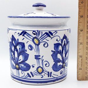 Gorgeous Vintage Ceramic Cookie or Tea Jar, ITALY